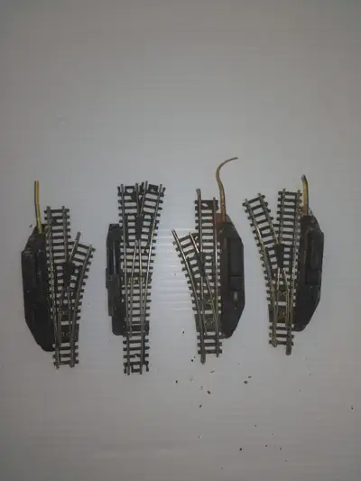 4 used N scale manual turnouts. $65 for all. Please view my other kijiji listings for great model tr...