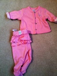 Girls 2 piece outfit - up to 7 lbs - new with tags