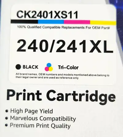 New package of high yield, black & color Ink cartridges for Canon printers. Cartridges are High Yiel...