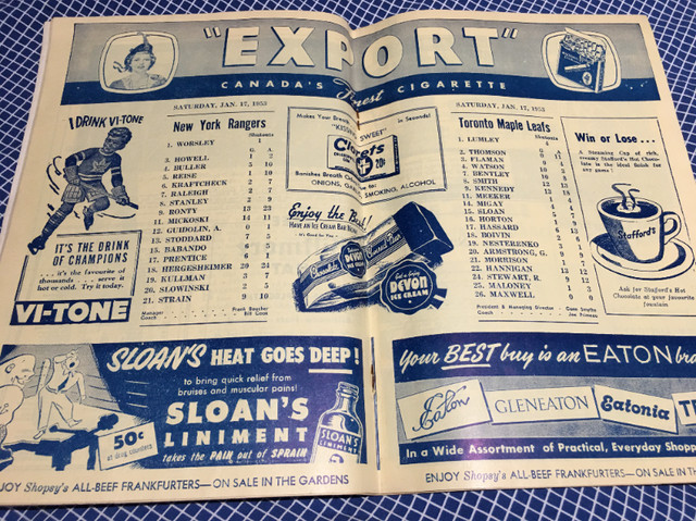 Vintage Maple Leaf Gardens Official Program and Sports Magazine in Arts & Collectibles in Napanee - Image 2