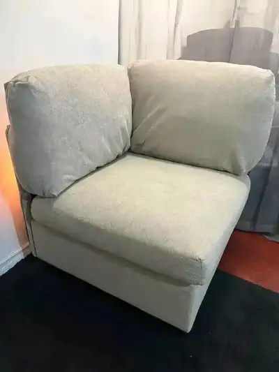New corner chair color beige, View more