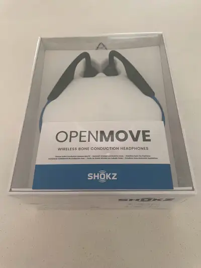 Shokz Open Move Wireless Bone Conduction Headphones, Blue- NEW, View more
