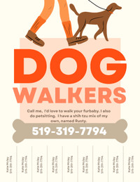 Dog walker available 