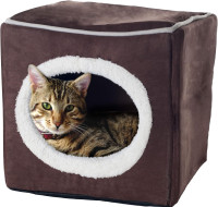 Cat House - Indoor Bed with Removable Foam Cushion - Cat Cave fo
