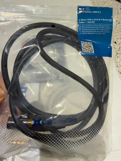 XLR & TRS Audio Cables (Cable Matters) – Brand New, View more
