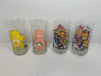 Vintage painted glasses Burger King Star Wars muppets Care Bears