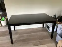 Black dining table