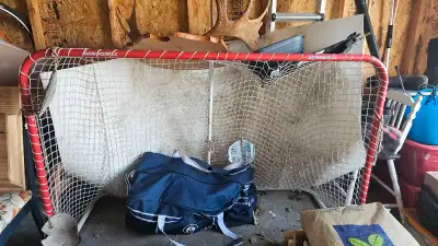 hockey net and pad, View more