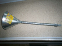 Lumax LX-1704 Silver Galvanized Funnel with 12" Flexible Pipe.