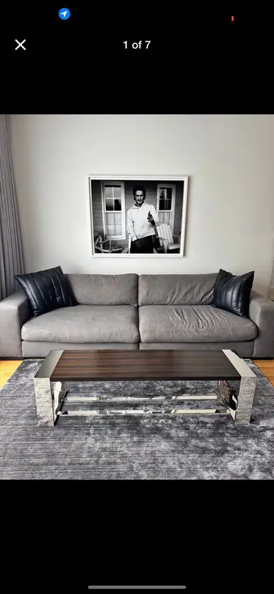 RH Grey Premium Feather Fill Couch 3 Seater Modern Sofa Free Del, View more