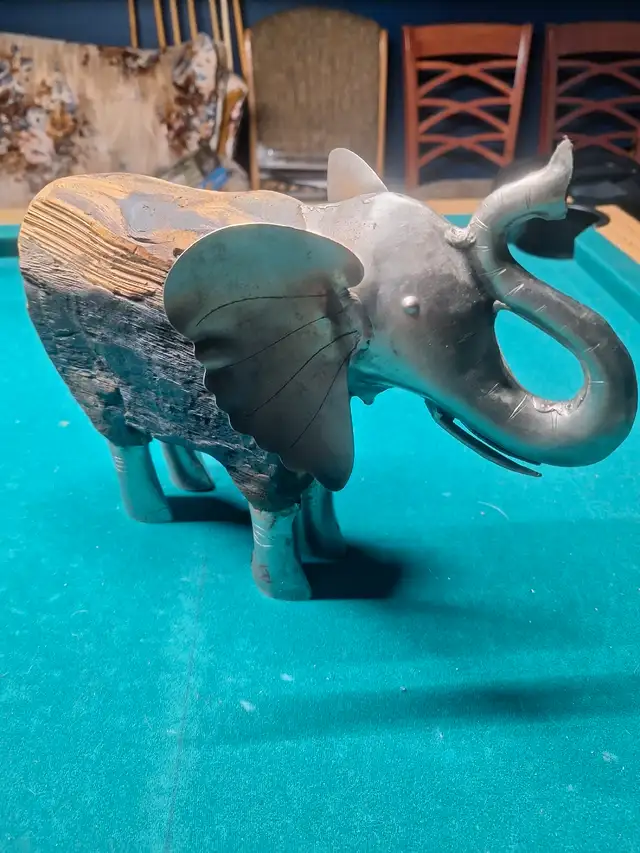Large hand carved elephant collection62863258584194123