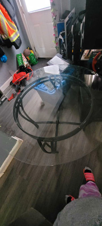 Round glass table NO chairs