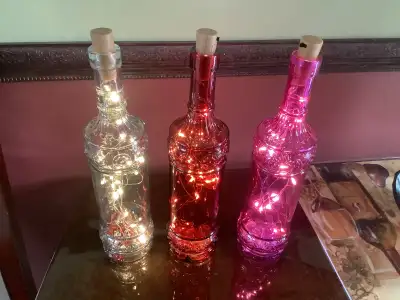 Decorative bottles for table centrepieces, View more