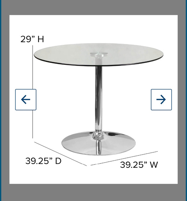 Glass dining table in Dining Tables & Sets in City of Toronto - Image 3