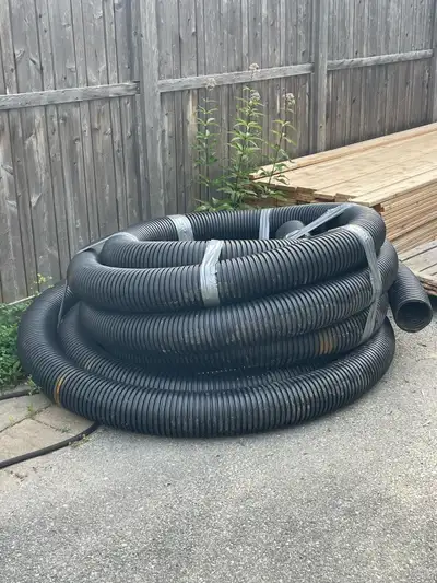 99’ 6” non perforated drainage tile/remote hose for hydrovac, View more