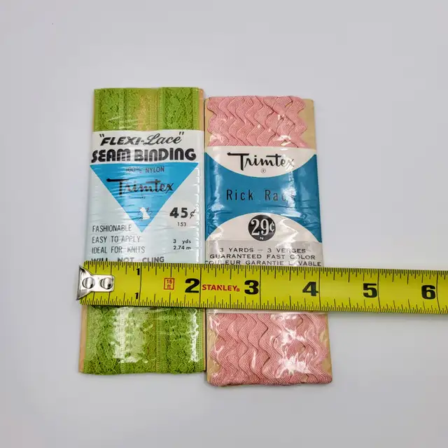 Seam Binding Lace Rick Rack Trimtex Wrights Blue Purple Green Pi in Hobbies & Crafts in Strathcona County - Image 8