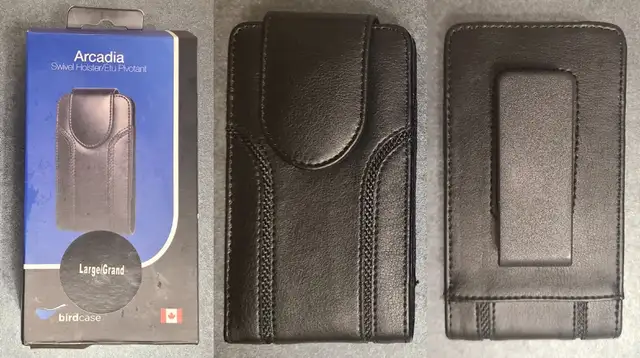 NEW - Leather Swivel Hand Crafted Cell Phone Holster Holder