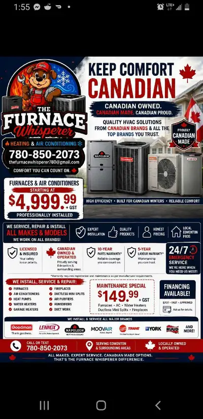 Furnace & Air Conditioning Sale, View more