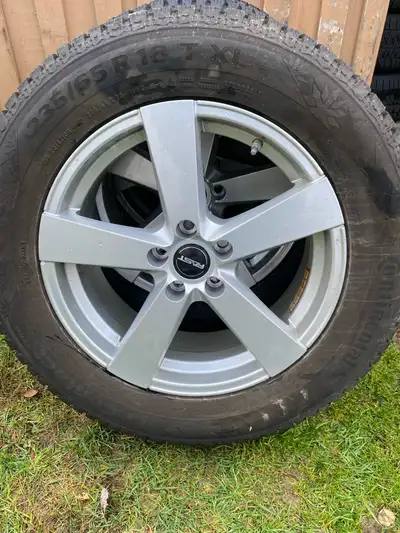 A set of 4 Continental Winter Tires with tons of tread all evenly worn lightly driven in excellent c...