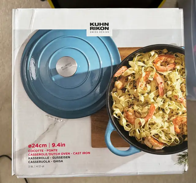 ✨✨Kuhn Rikon 24cm Cast Iron Dutch Oven  in Kitchen & Dining Wares in Oakville / Halton Region - Image 2