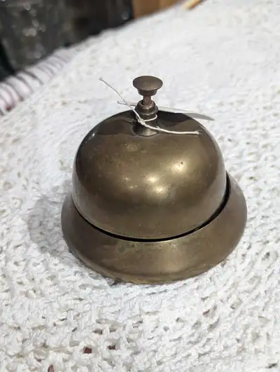 Vintage Solid Brass Counter Bell, View more
