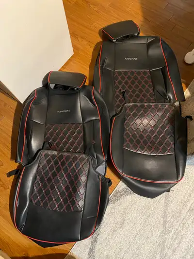 Set of front and rear huidasource fitted seat covers for ram trucks. Listed to fit 09-18 1500, 19-25...