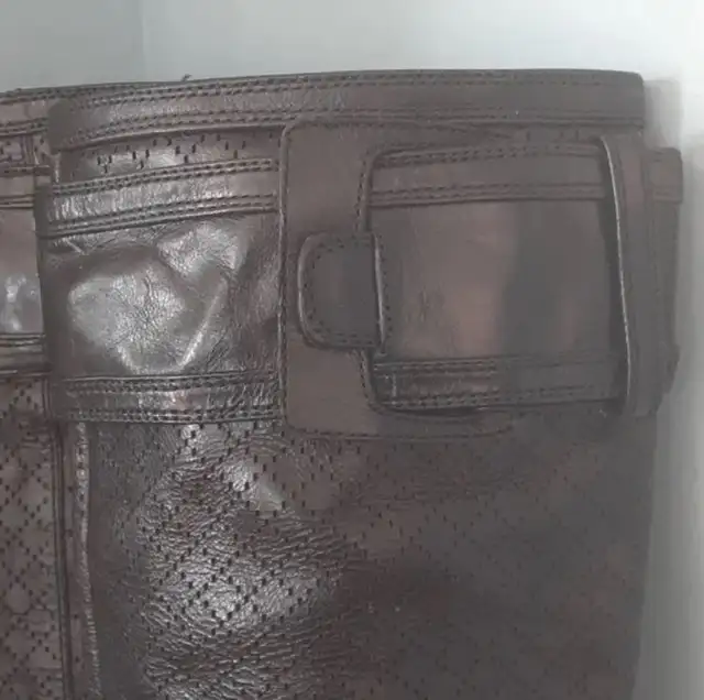 Sexy Nine West Knee High Black Leather Heeled Boots Size 5 1/2 in Women's - Shoes in Markham / York Region - Image 4