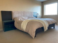 King size bed with mattress and box spring