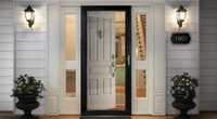 32x80 Black 10-3000 Series Full View  Retractable Storm Door