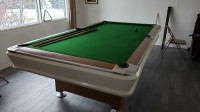 Pool table with 2 sets of balls 