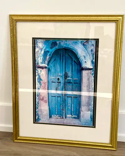 Framed Blue Door Picture , View more