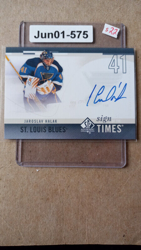 JAROSLAV HALAK AUTO 2010-11 SP AUTHENTIC SIGN OF THE TIMES 10-11 in Arts & Collectibles in St. Catharines