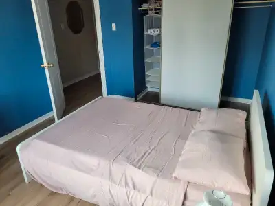 Looking for a comfy room near Algonquin College? This bedroom features a cozy bed, perfect for a stu...