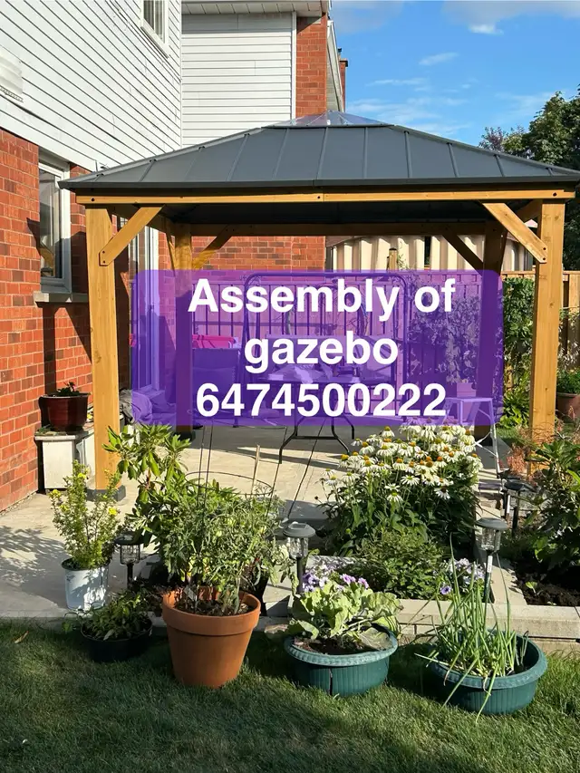 assembly of gazebo in Patio & Garden Furniture in Mississauga / Peel Region - Image 6