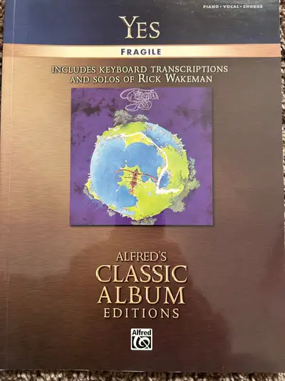 Yes, Fragile - Piano, vocals, chords Music Book, View more
