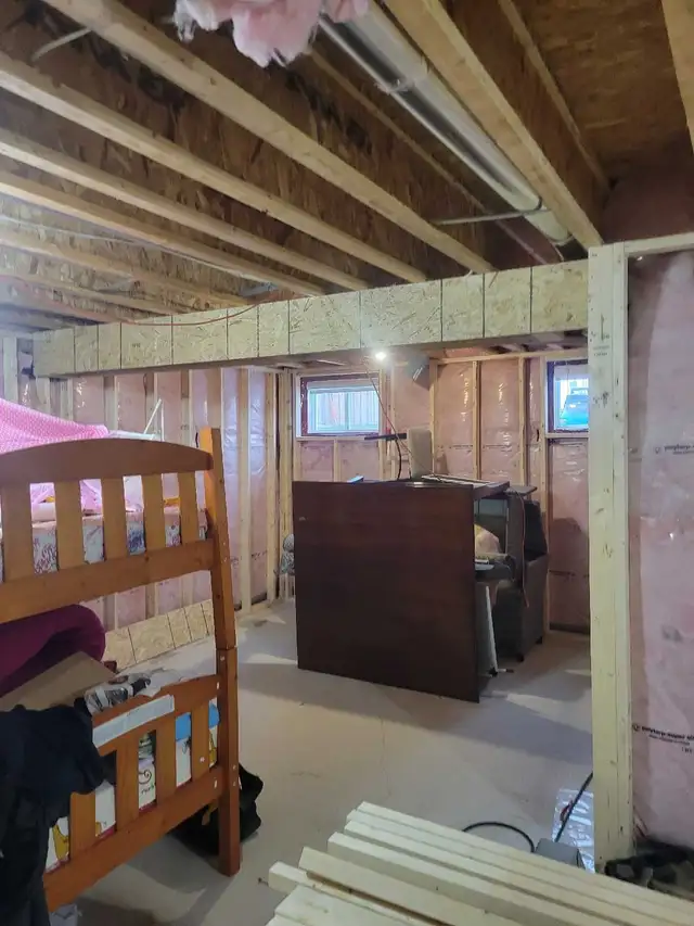 Professional basement framing.63234910418433122