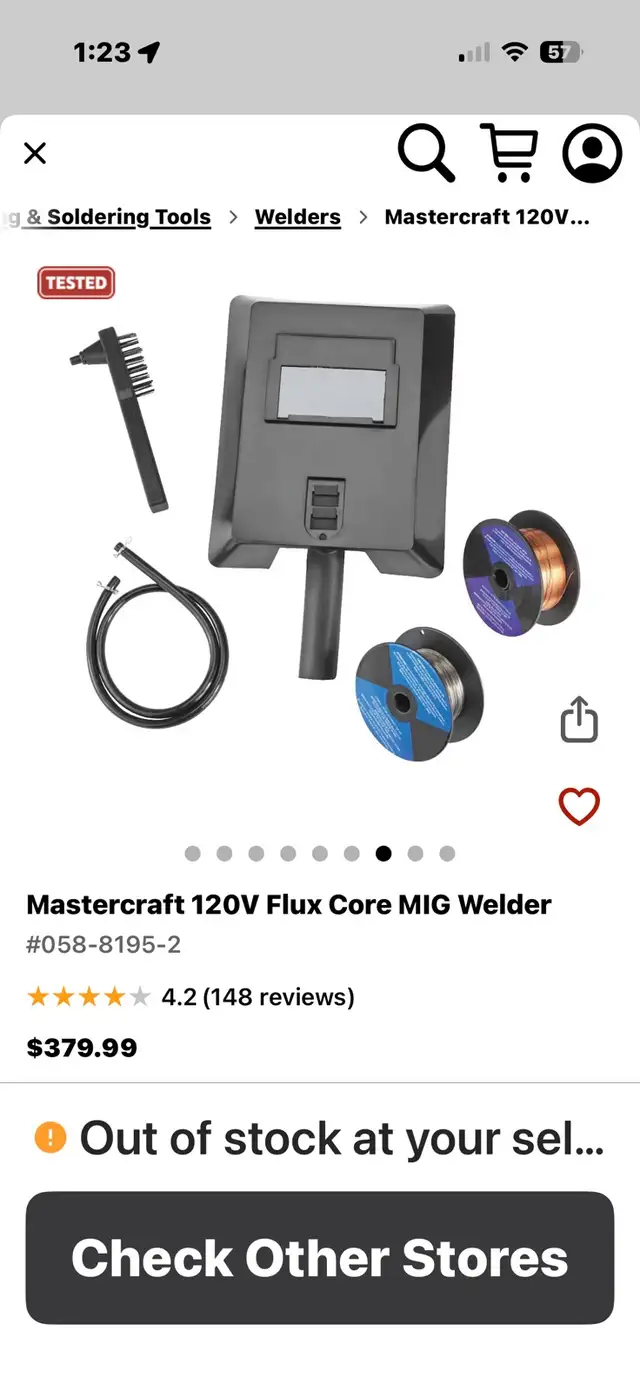 Mastercraft 120V Welder in Power Tools in Brantford - Image 3