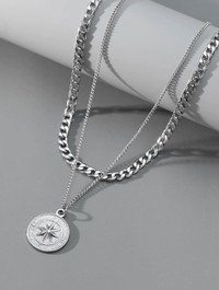 Fashionable and Popular Men Star Stainless Necklace