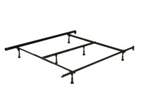 Adjustable Metal Bed Frame w/ Wheels