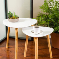 Nesting Tables, Set of 2 Side Tables End Tables,Coffee TablesBra