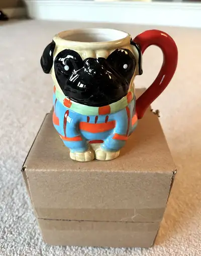 New Christmas Pug Mug. “Pugly Sweater Mug” Pick up in NW Calgary