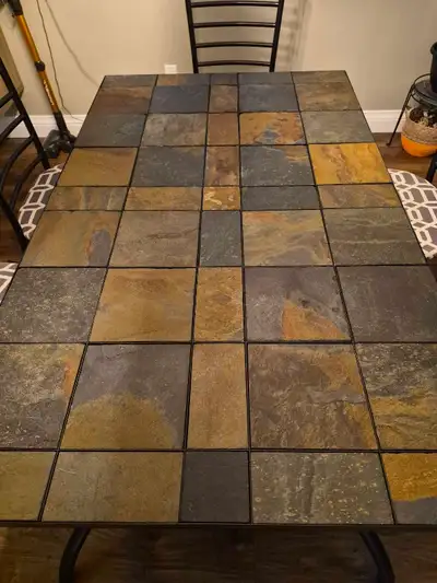 Slate Tile Dining Table and 6 chairs , View more
