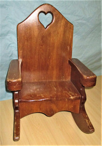 Kids Solid Wooden Rocking Chair Handmade 1" Thickness Good Condi