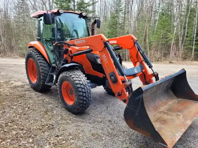 Clean low hour (1200) Kubota tractor. Hydraulic shuttle 12 speeds forward and reverse. 3 sets of hyd...