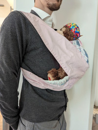 Pink baby carrier