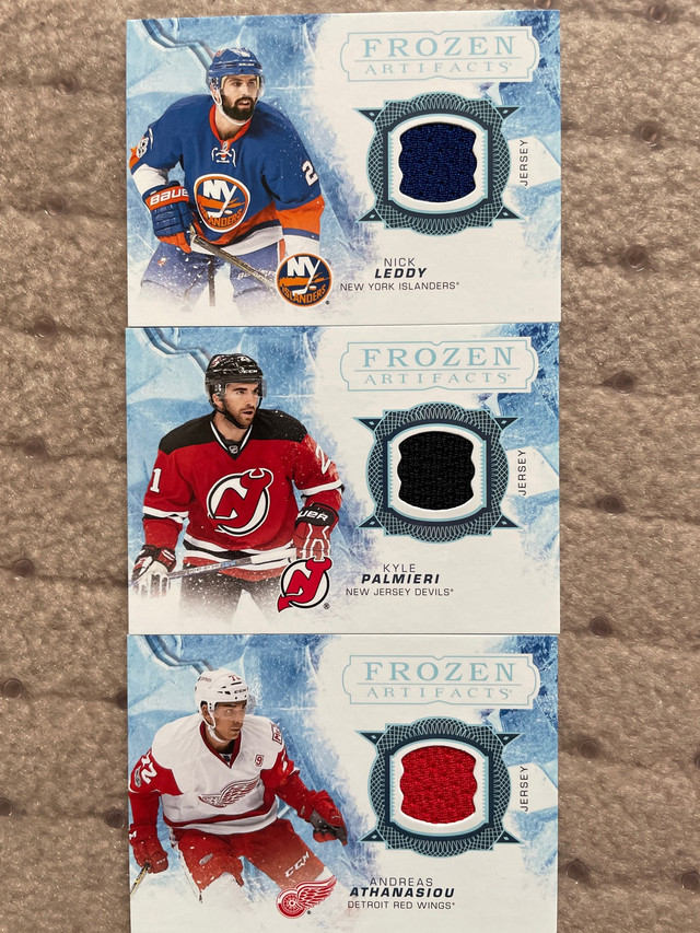 2017-18 Upper Deck Artifacts Frozen jersey. Byfuglien, Rask in Arts & Collectibles in Edmonton - Image 3