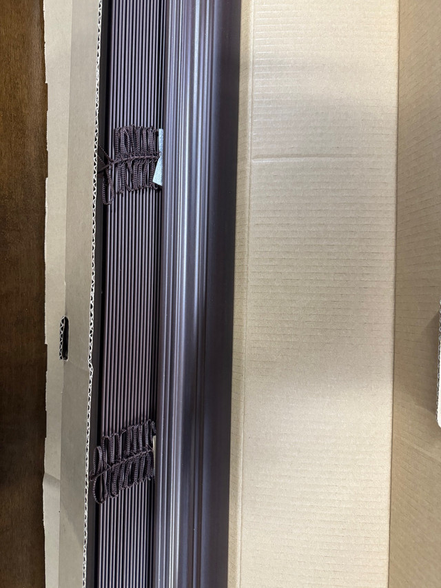 2 1/2 inch faux wood blinds- espresso- 48” x 38”- mnx  in Window Treatments in Oshawa / Durham Region