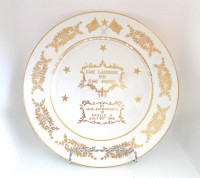 AYNSLEY Commemorative Plate Landing on The Moon 1969