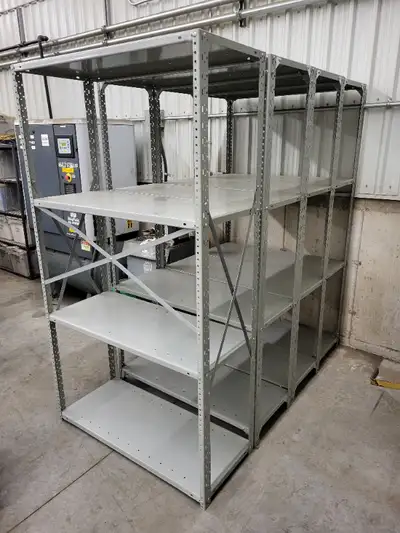 Used metal shelf, 4 Shelves, 42x18x76, View more