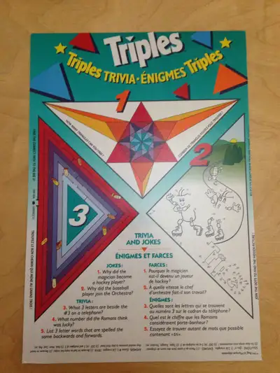 Triples Crispix cereal games dot to dot checkers snakes ladders, View more